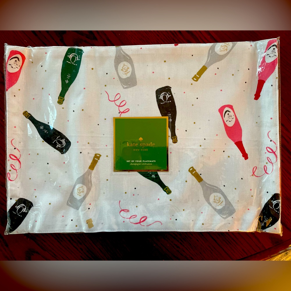 NWT Kate Spade "Champagne Celebration" Placemats